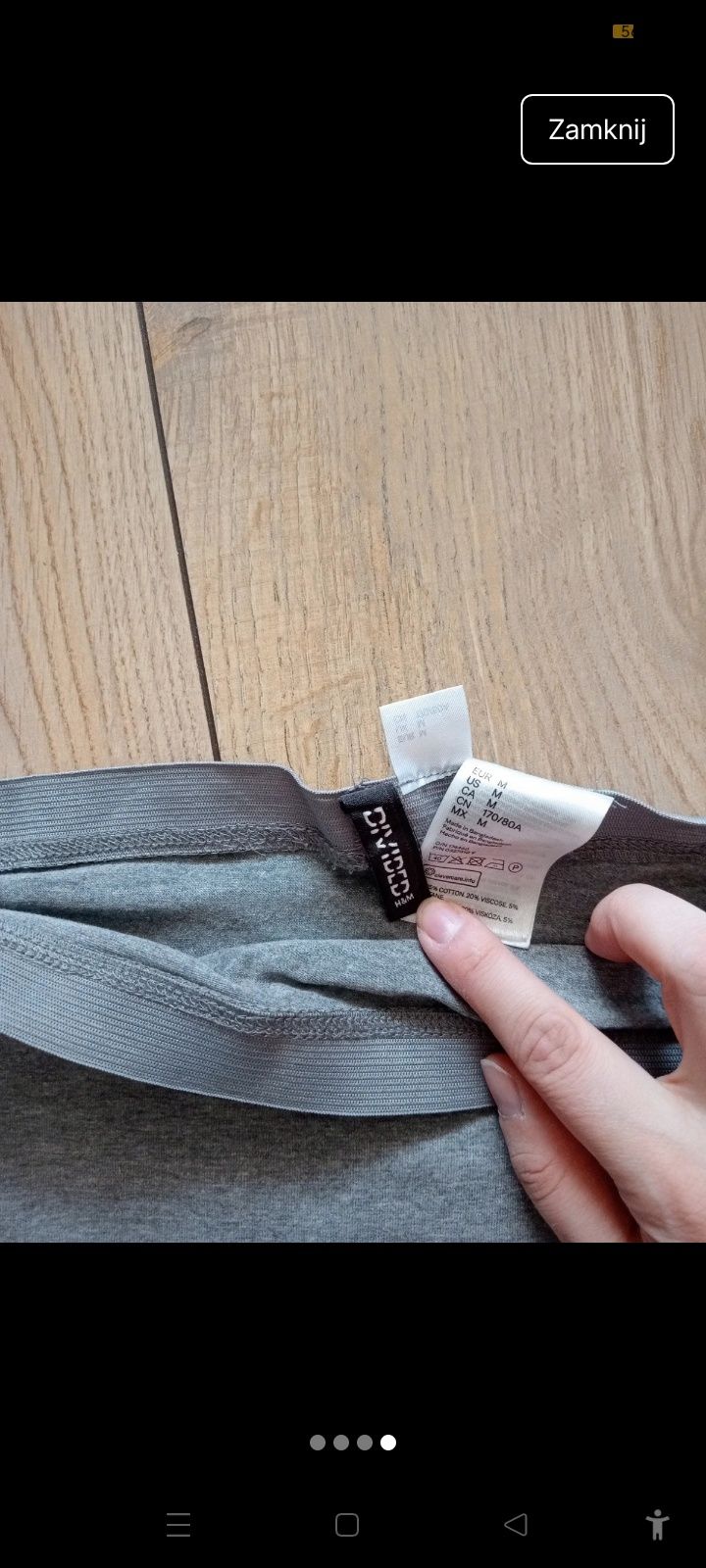 Spódnica spódniczka mini szara H&M sportowa M