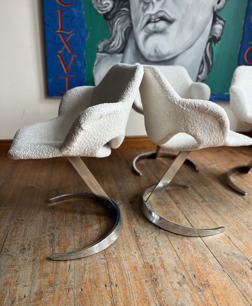 Boris Tabacoff Mobilier Modulaire Moderne krzesło Scimitar. Mid centur