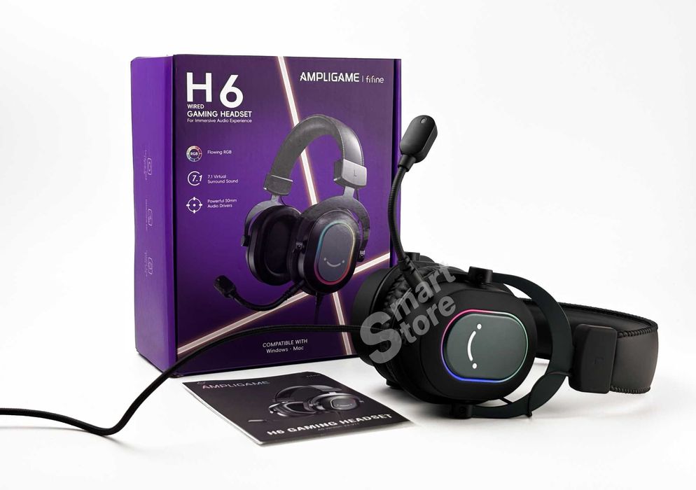 ‼️ Fifine H6 Black 7.1 – Ігрові навушники геймерские игровые наушники