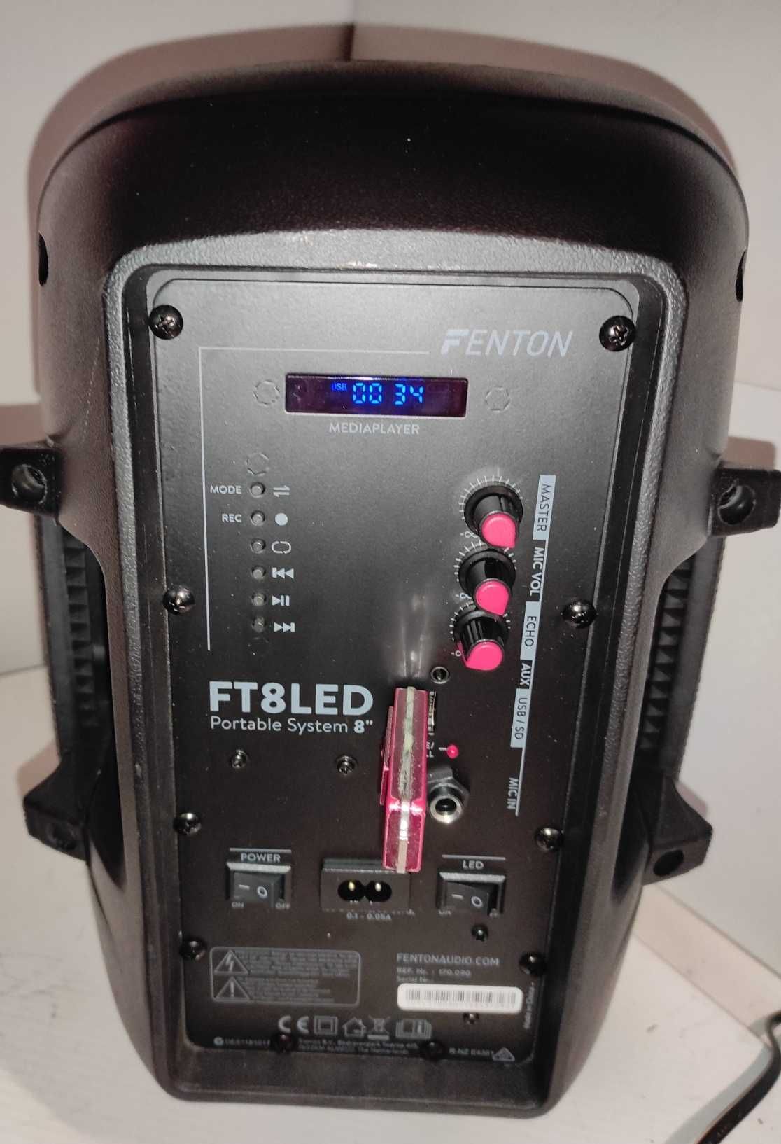 Активная акустическая система с аккамулятором Fenton FT8LED, 8 дюй