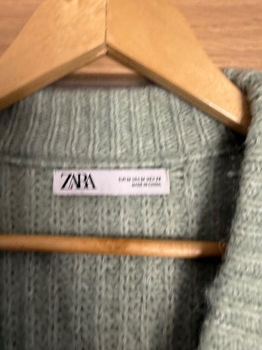 Oversizowy kardigan Zara alpaka prążki