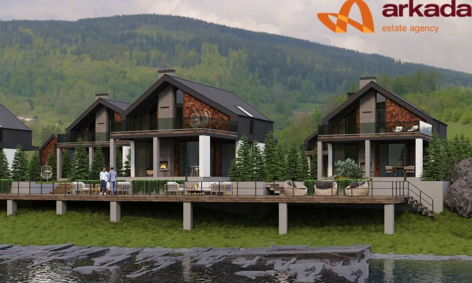 Продається котеджне містечко на березі річки.  Курортне село Татарів.