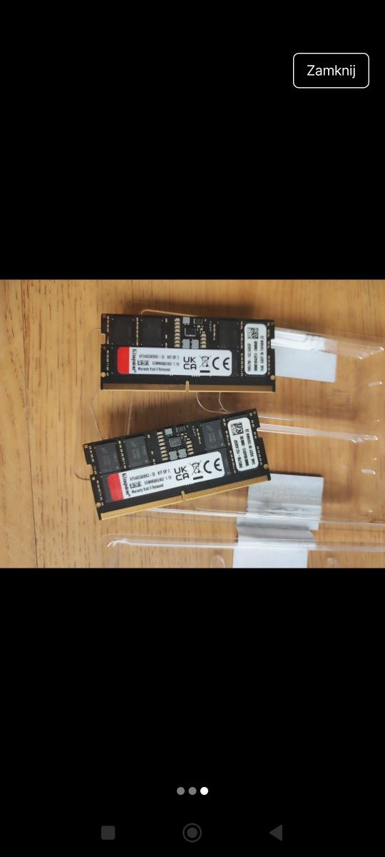 Ram ddr5 sodimm kingston 32gb 4800mt/s ddr5 cl38 2x16gb