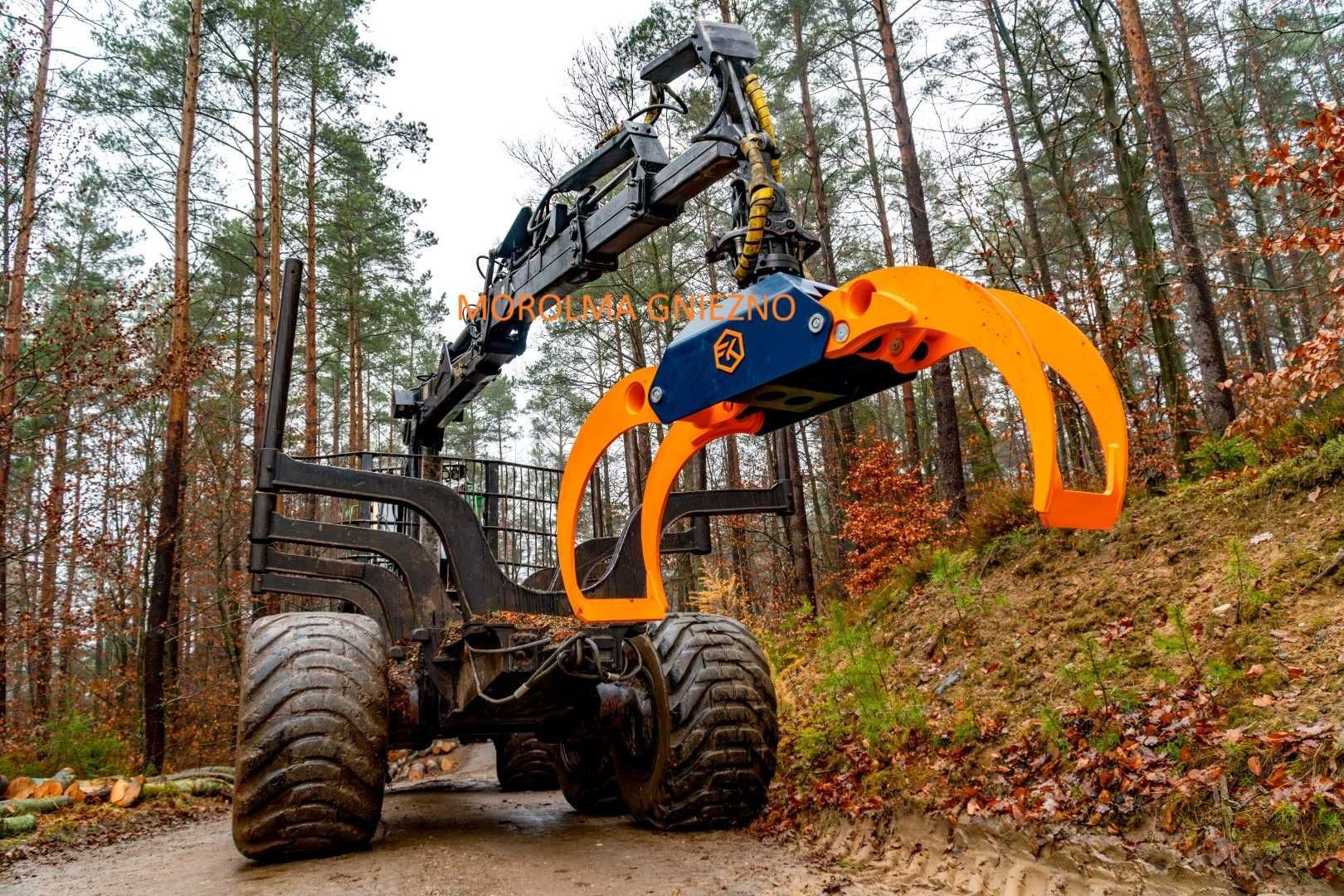 Chwytak kleszcze do drewna bali R27 34 49 FK MACHINERY przyczepa leśna