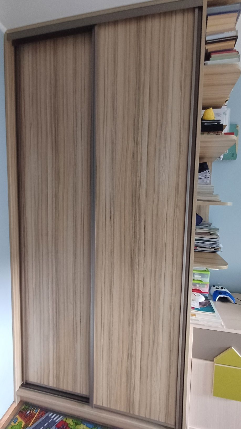 Szafa podwójna  z biblioteczką 257x120-140