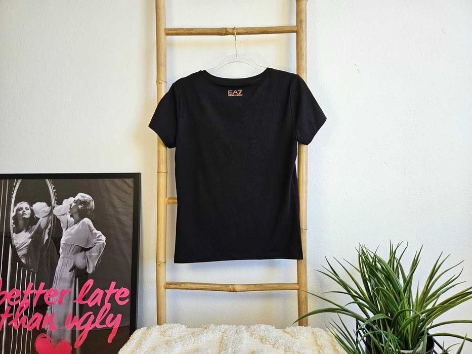 T-Shirt EA7 Emporio Armani Preto Dourado S