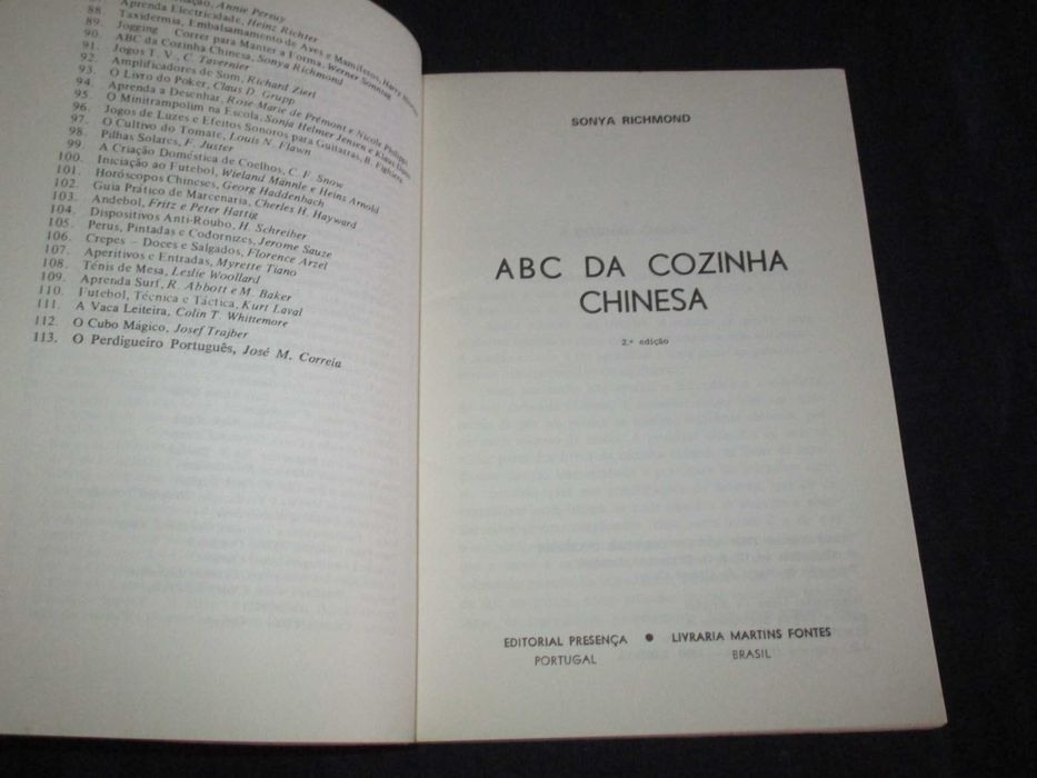 Livro ABC da Cozinha Chinesa Sonya Richmond