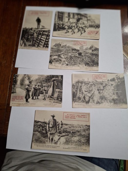7 Postais antigos CEP grande guerra Portugal promocionais