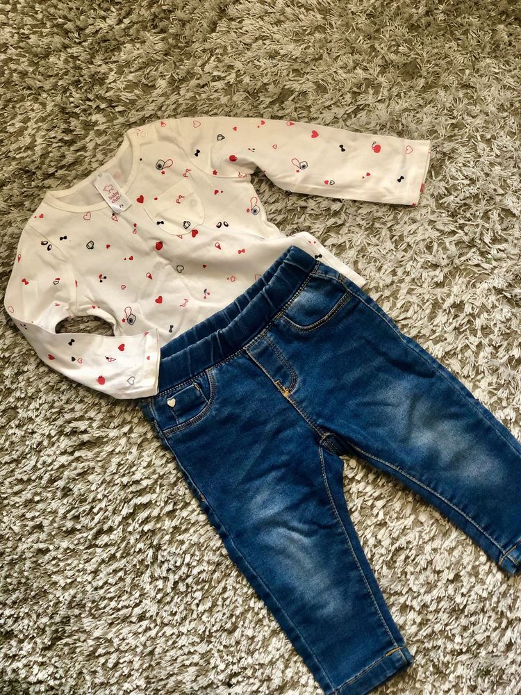 Комплект джинсы и кофточка на девочку