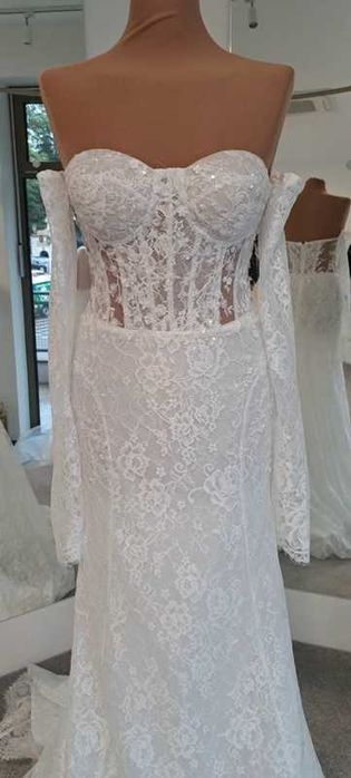 Hit Bestseller Mallory suknia ślubna rybka syrena gorsetowa roz.38