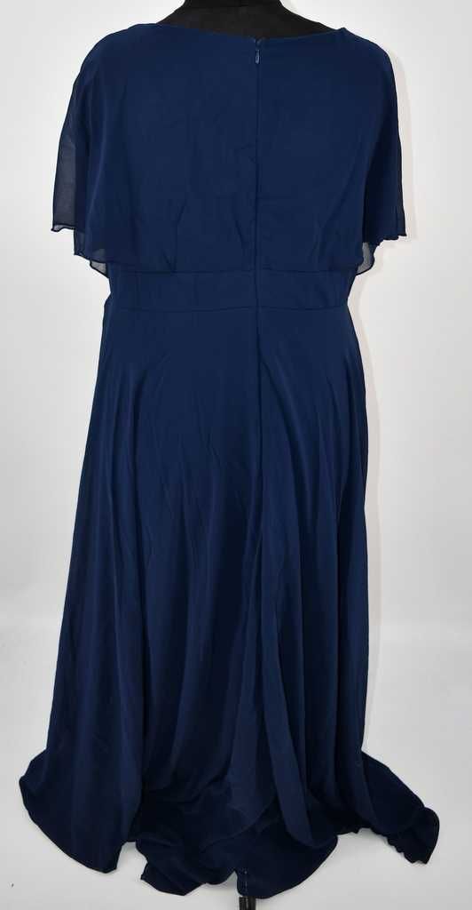 Sukienka wizytowa plus size 2XL granat maxi