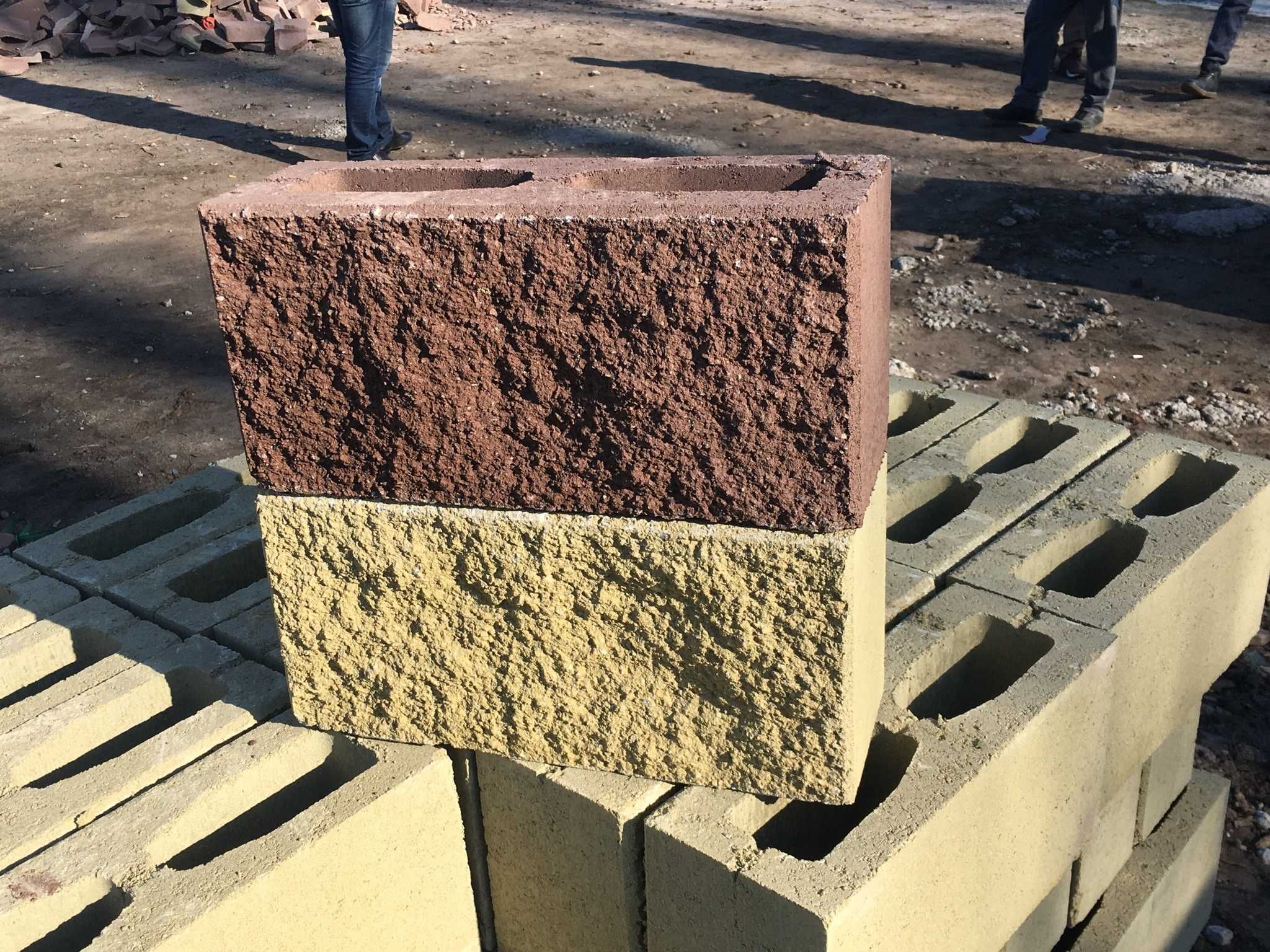 Шлакоблок цветной декоративный блок для забора евроблок