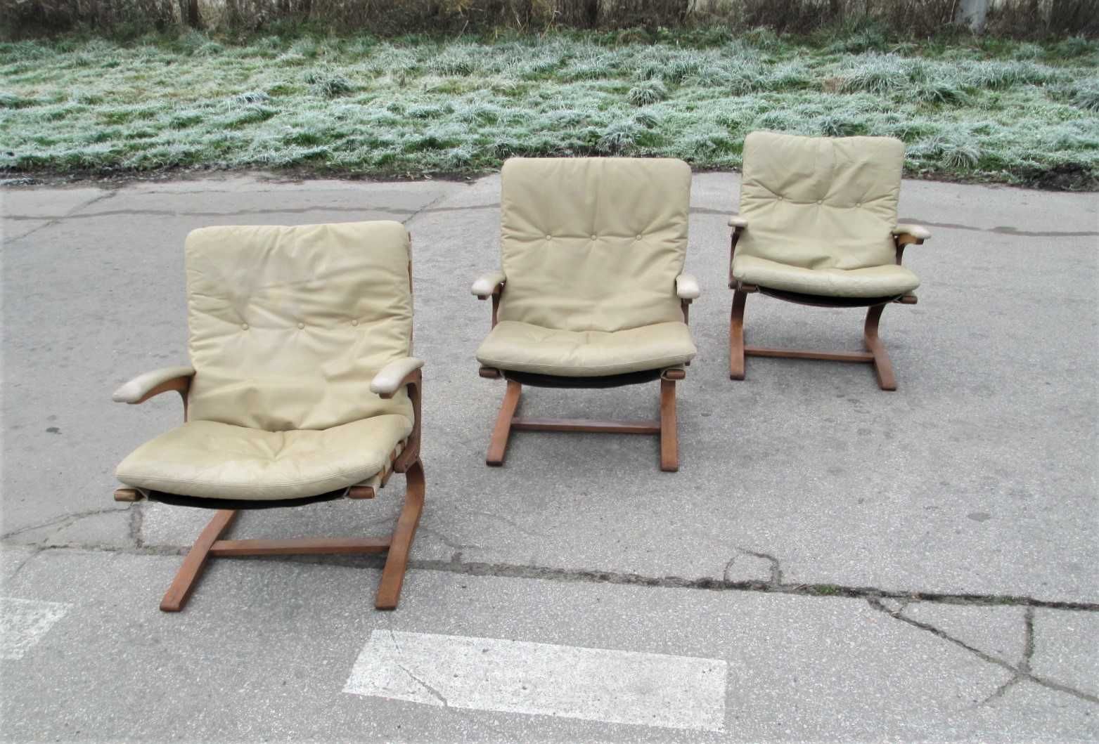 Komplet foteli, Rybo Rykken & Co., Norwegia, lata 70