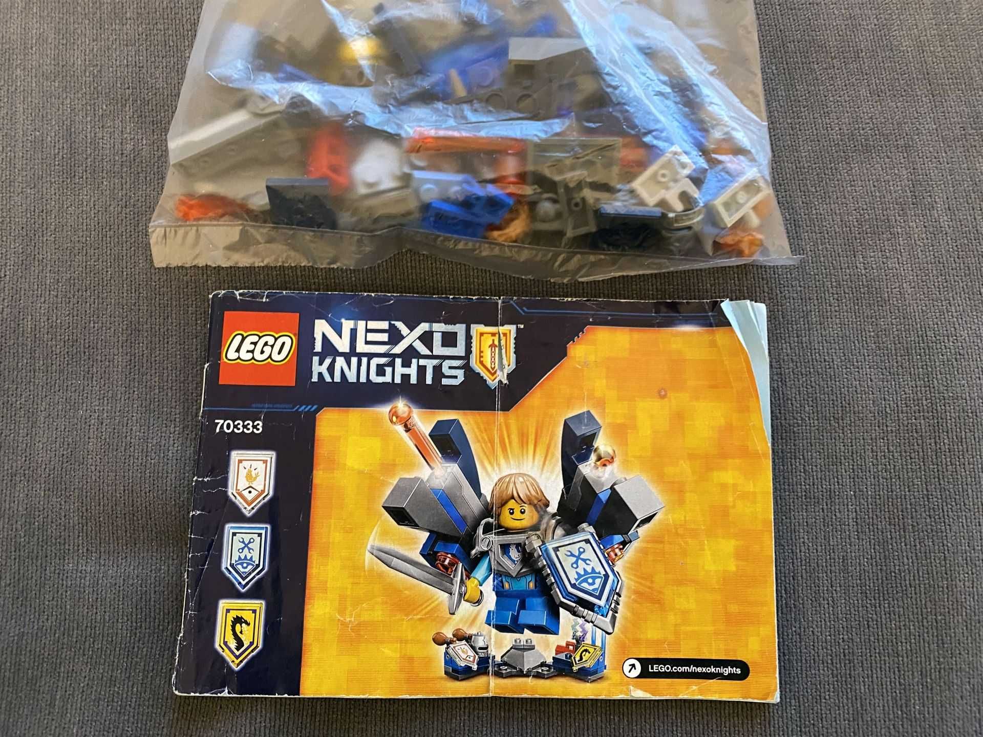 LEGO Nexo Knights 70333, 70330, 70318 katapulta, Clay, Robin 3 zestawy