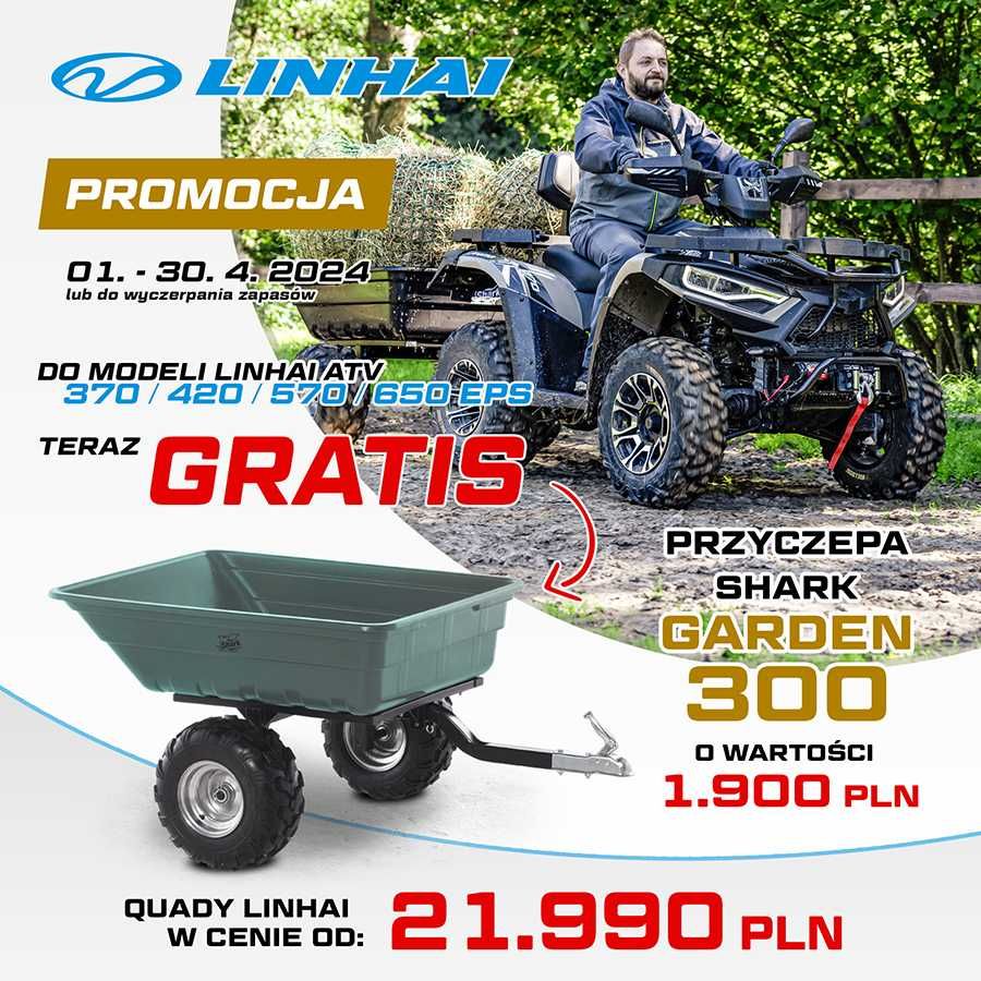 ATV quad Linhai 420 4x4 homologacja raty kufer transport wyciągarka