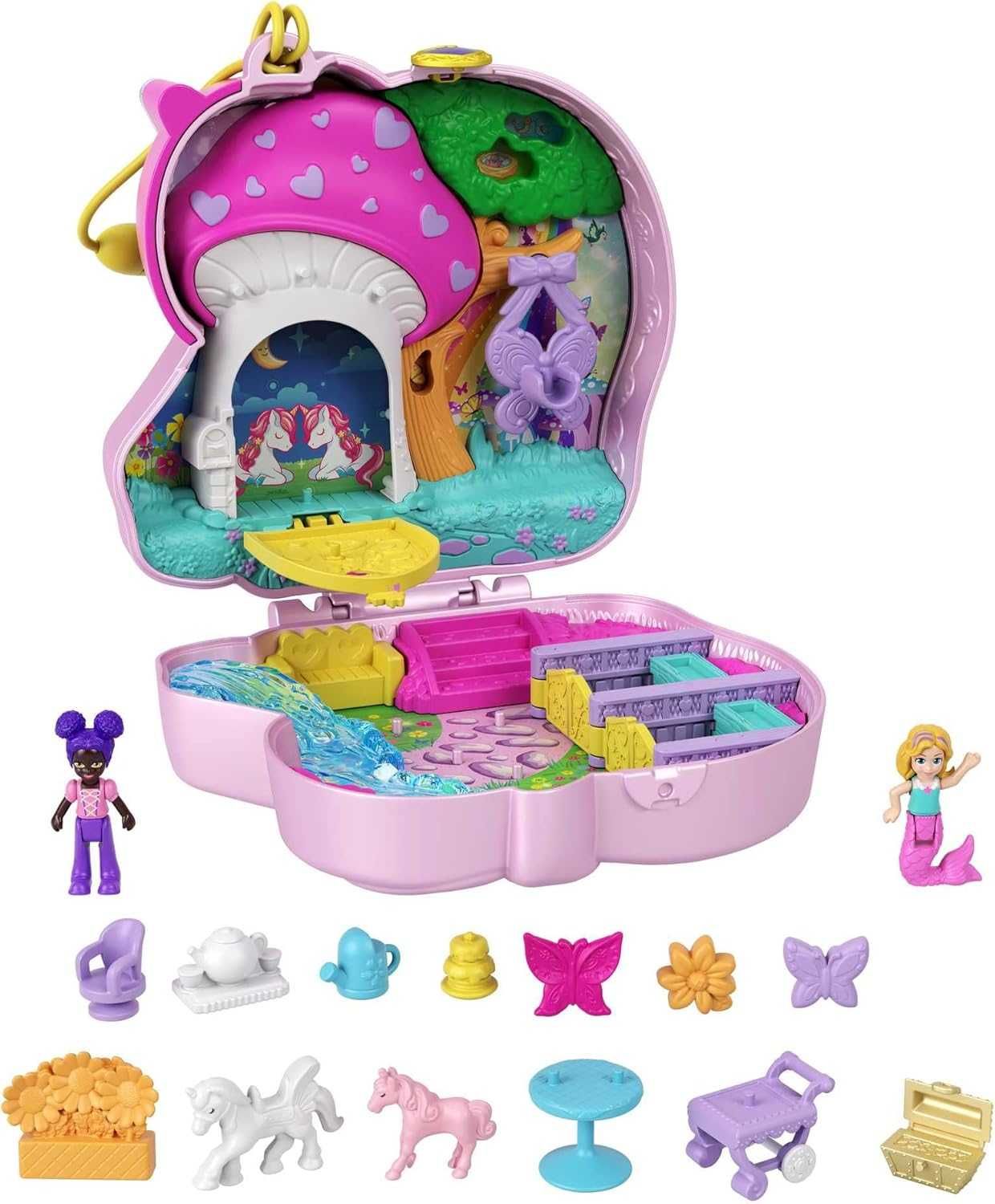 Polly Pocket Las Jednorożców Zestaw Kompaktowy