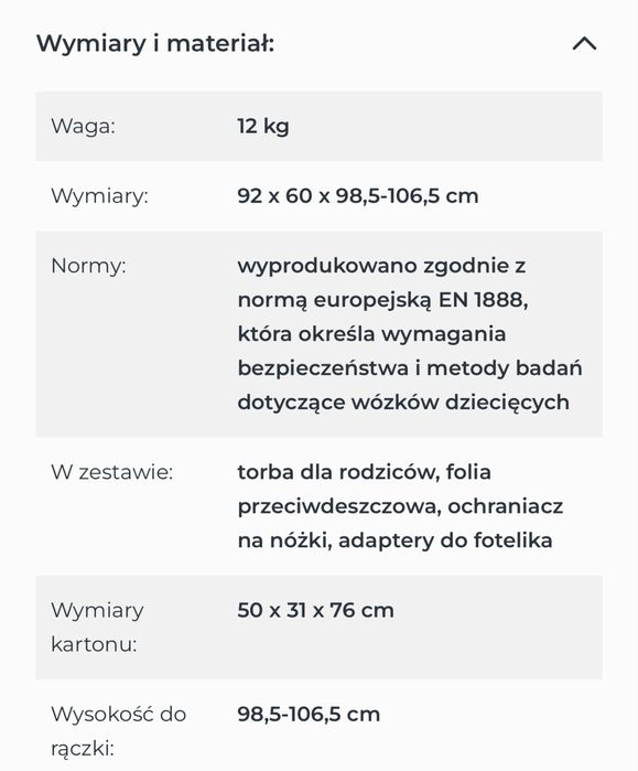 Wózek niemowlęcy kinderkraft veo 2w1 spacerówka gondola adaptery