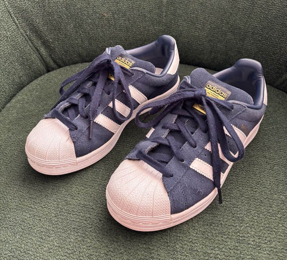 Adidas Superstar Suede Ortholite S75142 granatowe zamsz, rozm. 36 2/3
