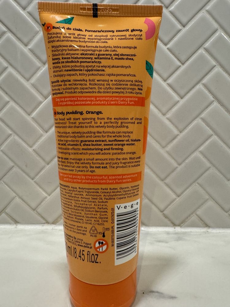Delia Dairy Fun budyń do ciała, 250 ml