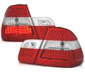 FAROLINS TRASEIROS LED BMW E46 98-01 VERMELHO BRANCO