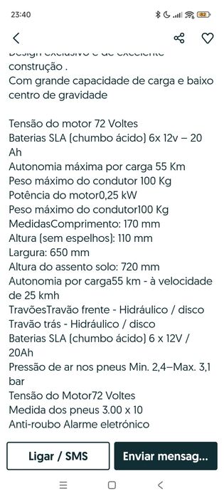 Vendo moto elétrica