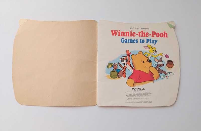 Winnie the Pooh and His Friends Games to play Vintage book 1981 Disney
