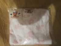 Pijama para bebe menina 100% Algodão branco e rosa 6 Meses NOVO