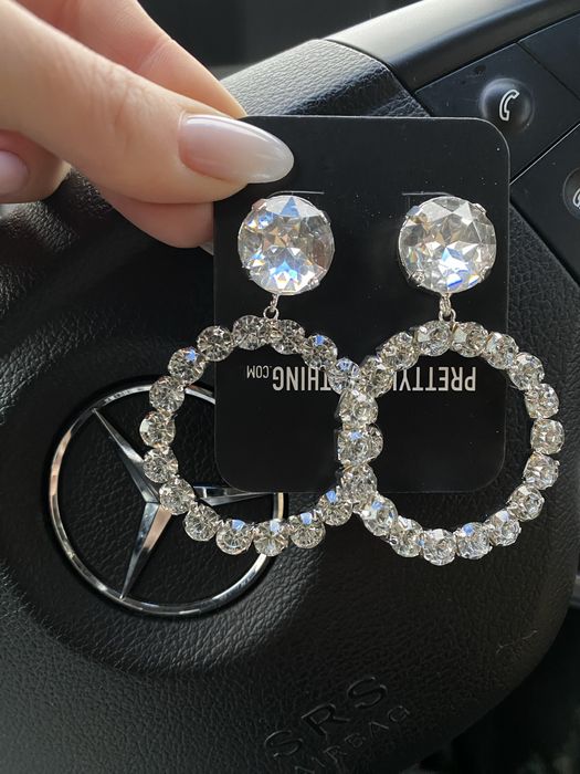 Сережки з камінцями