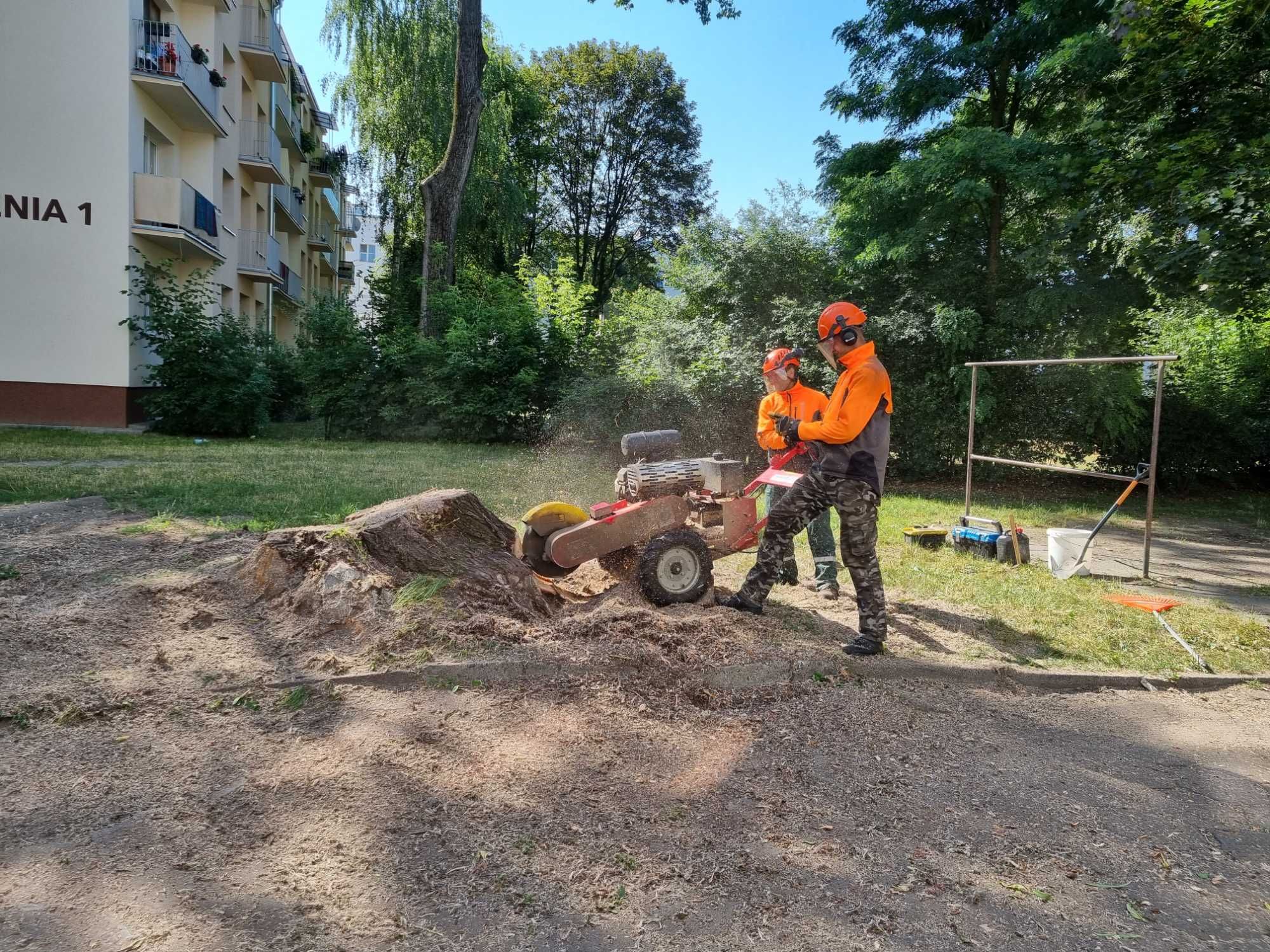sprzątanie usuwanie rozdrabnianie gałęzi po wycinkach rębakiem Łódź