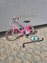 Rower dziecięcy B-twin 14" - różowy