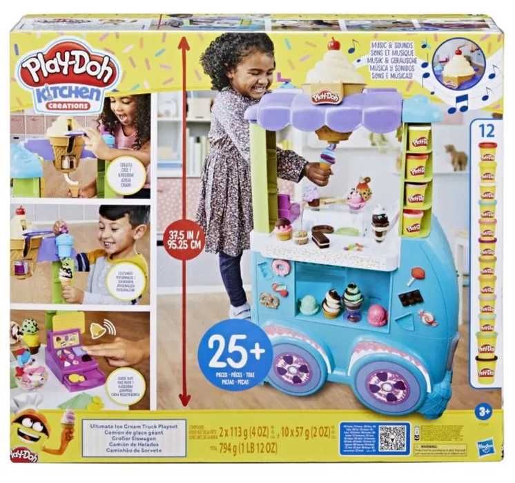 PLAY-DOH ciastolina wielka lodziarnia na kółkach
