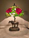 Tiffany lampa witrażowa stołowa / nocna Art deco