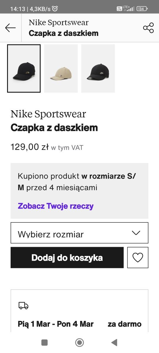 Czapka z daszkiem Puma M/L