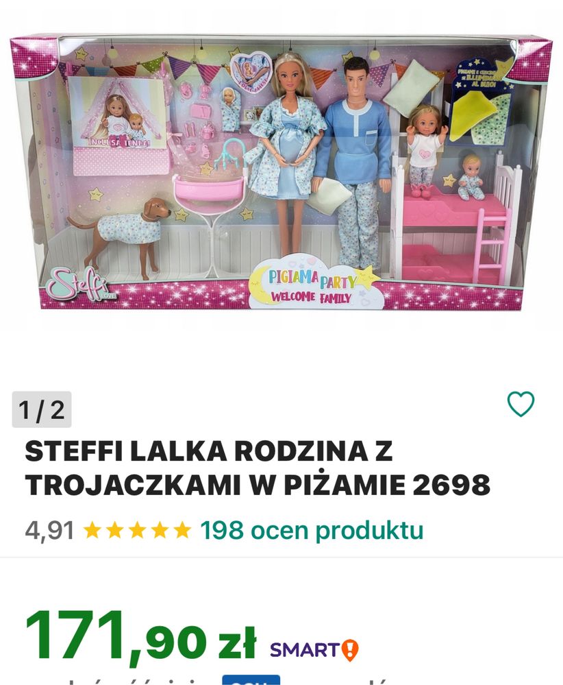 Lalka STEFFI rodzina w piżamach SIMBA