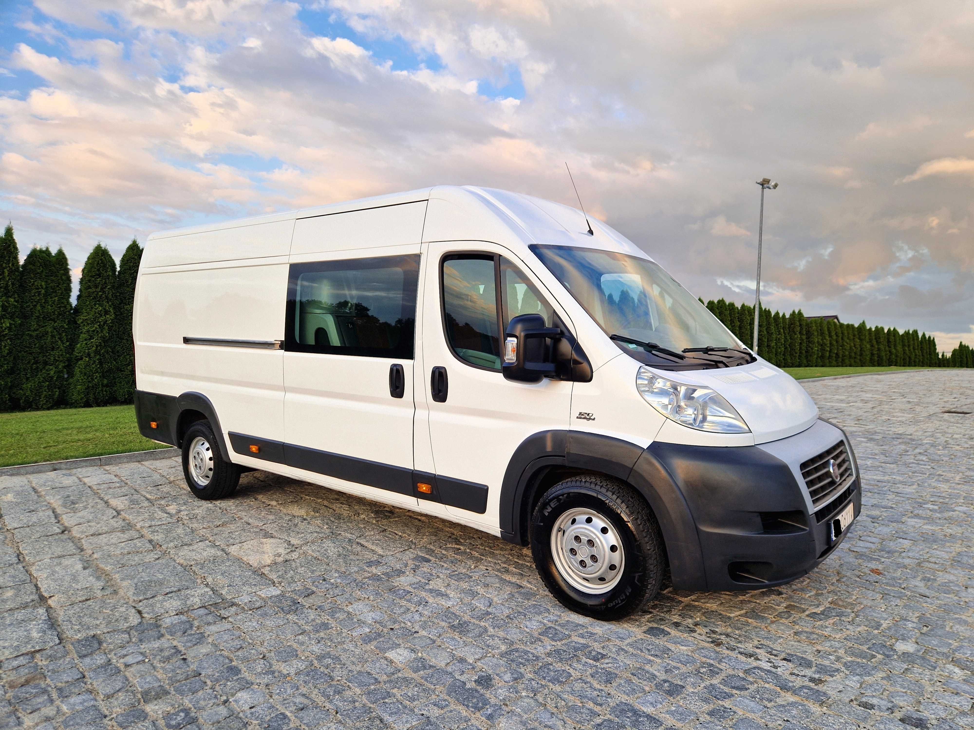 Fiat Ducato Max L4 Orginał 7 Osób Brygadówka Doka Holenderka iveco 120