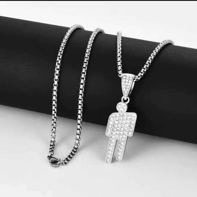 łańcuszek chain drip y2k rap drip ice diamenty trap łańcuch wisiorek