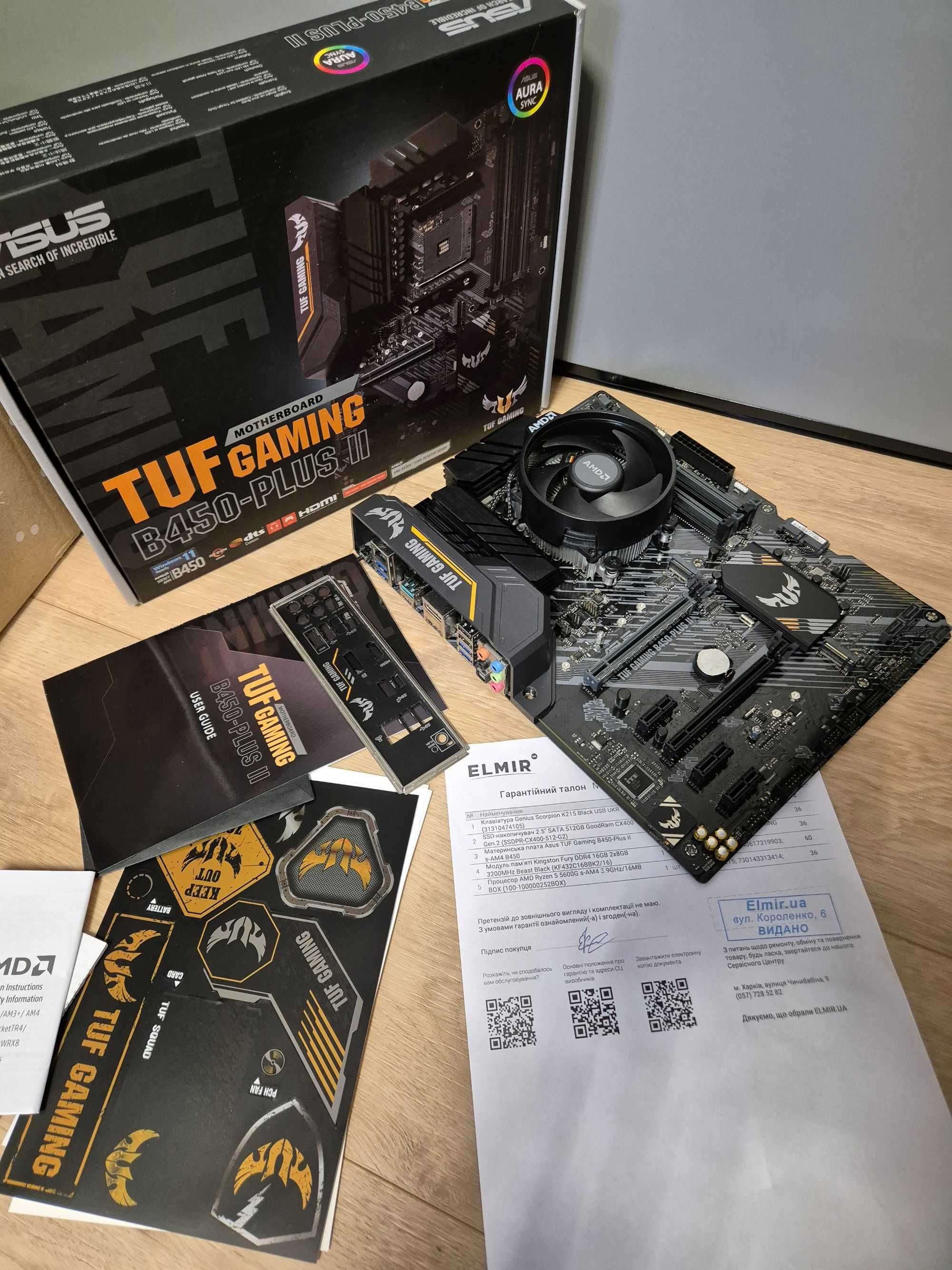 AM4 комплект з графікою VEGA7 >Ryzen 5 5600G+ASUS TUF B450. TRADE-IN