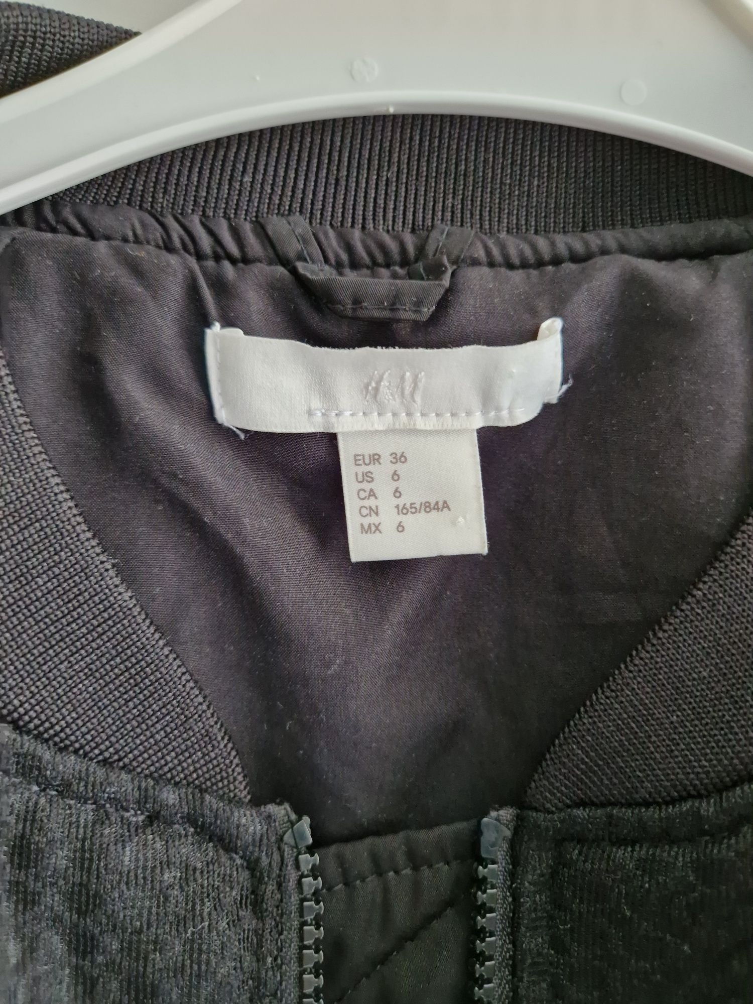 Czarna damska bomberka h&m