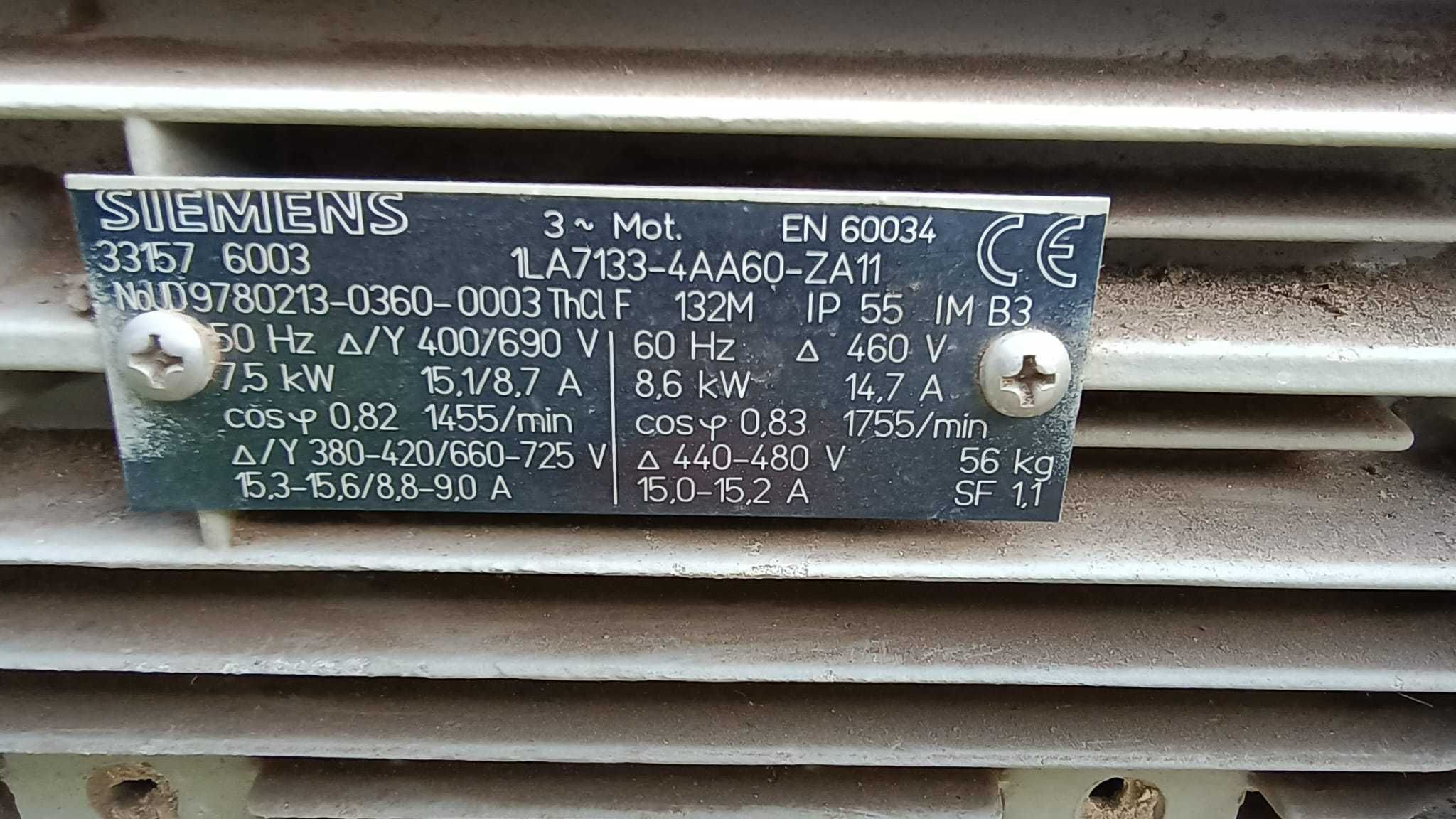 Silnik indukcyjny Siemens 7,5 kW