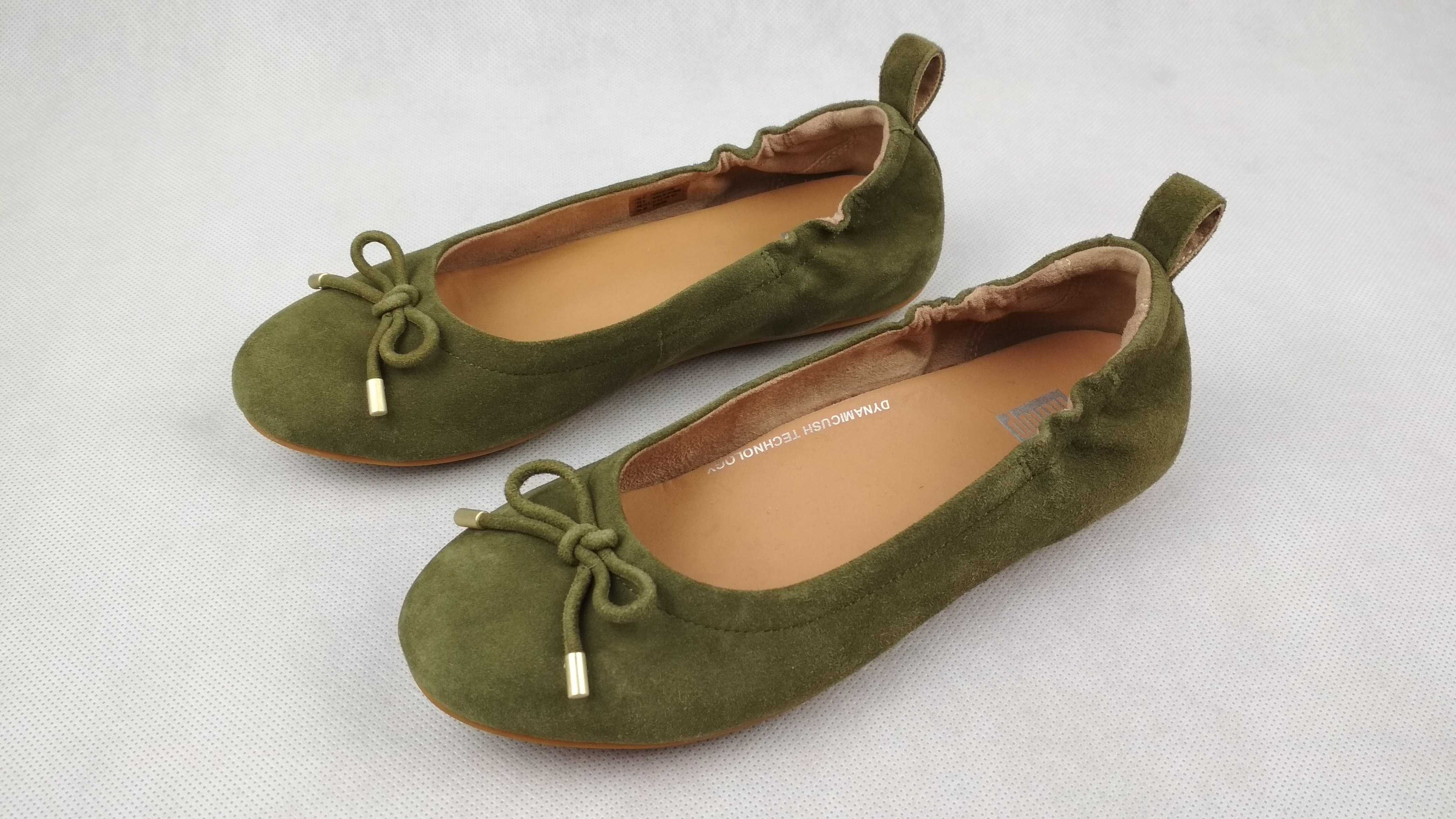 FITFLOP Ballet Mossy 6 Buty Balerinki Baleriny Skórzane Roz. 36