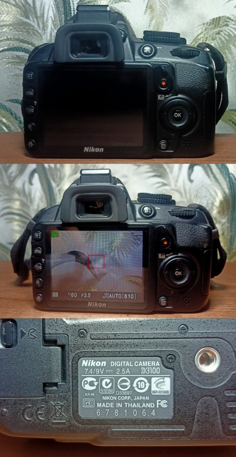 Дзеркальний фотоапарат kit Nikon 3100 + об'єктив 18 - 55 + повний комп