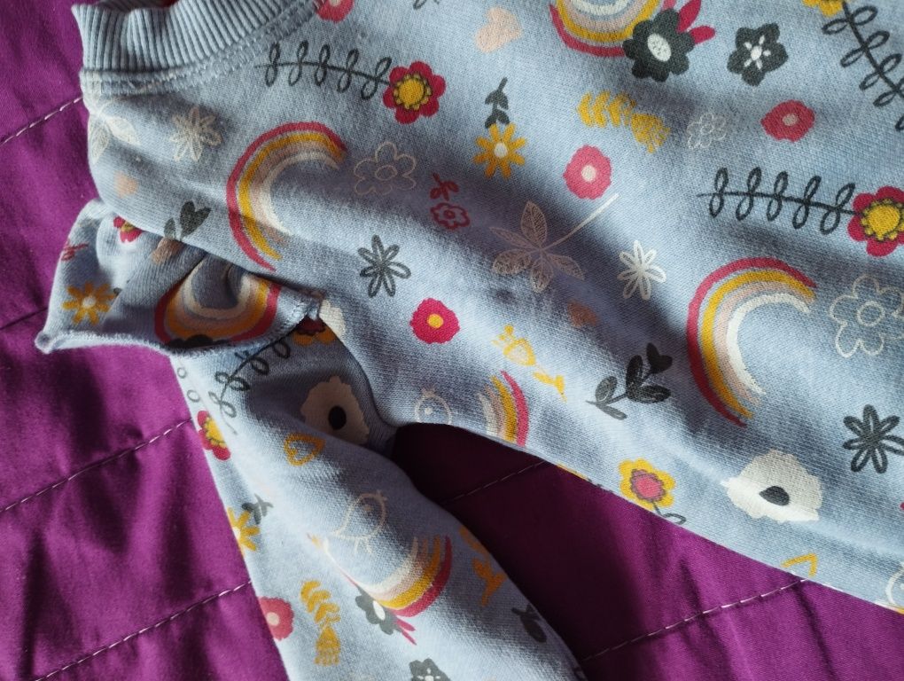 Lupilu nowy dziewczęcy dres falbanki spodnie bluza 62 68