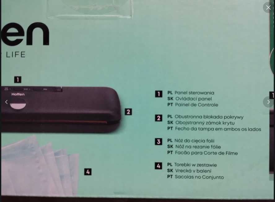 Zgrzewarka do pakowania próżniowego 110w czarna