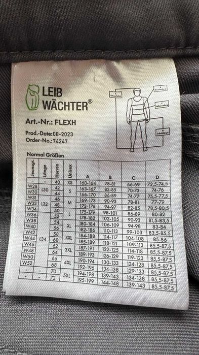 Spodnie Leib Wächter