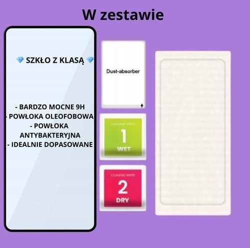 Etui + szkło Redmi Note 12 5G fioletowe, jakościowe, pełna ochrona