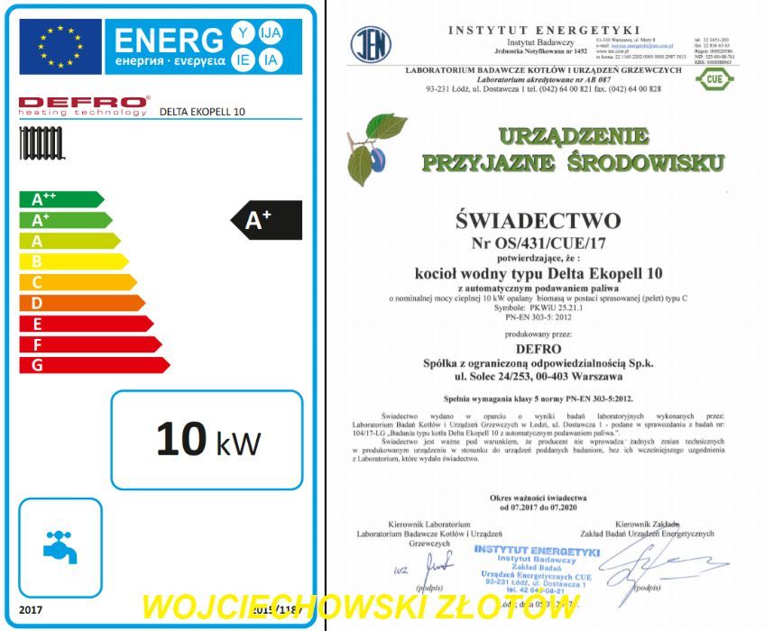 DEFRO Delta EkoPell 10 kW LEWA kocioł na pelet do 130m2 VAT23%