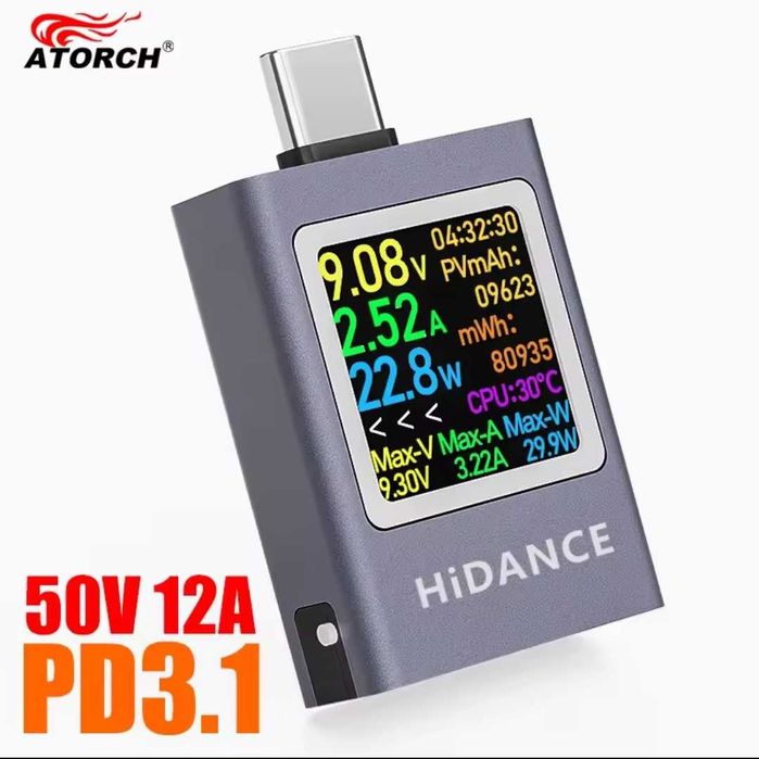 USB type C тестер, HIDANCE HDC-085