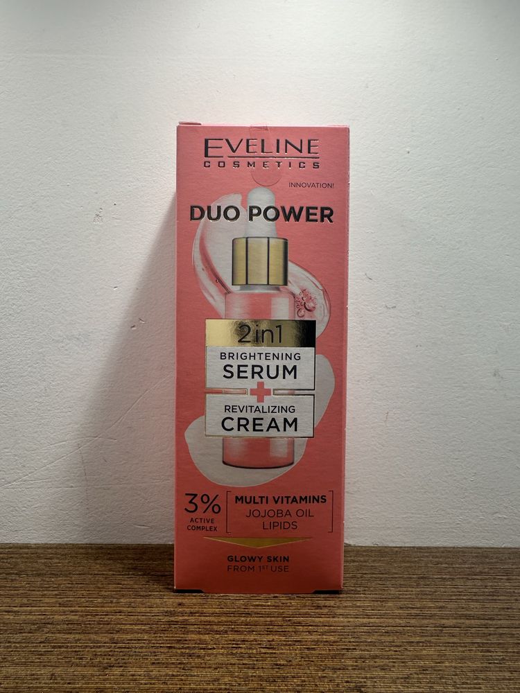 Duo power 2in1 brightening serum revitalizing cream eveline cosmetics