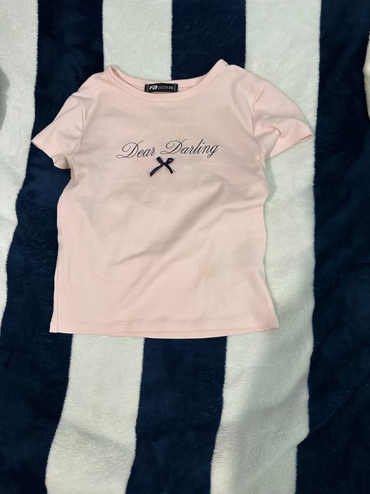 Топ рожевий з надписом dear darling