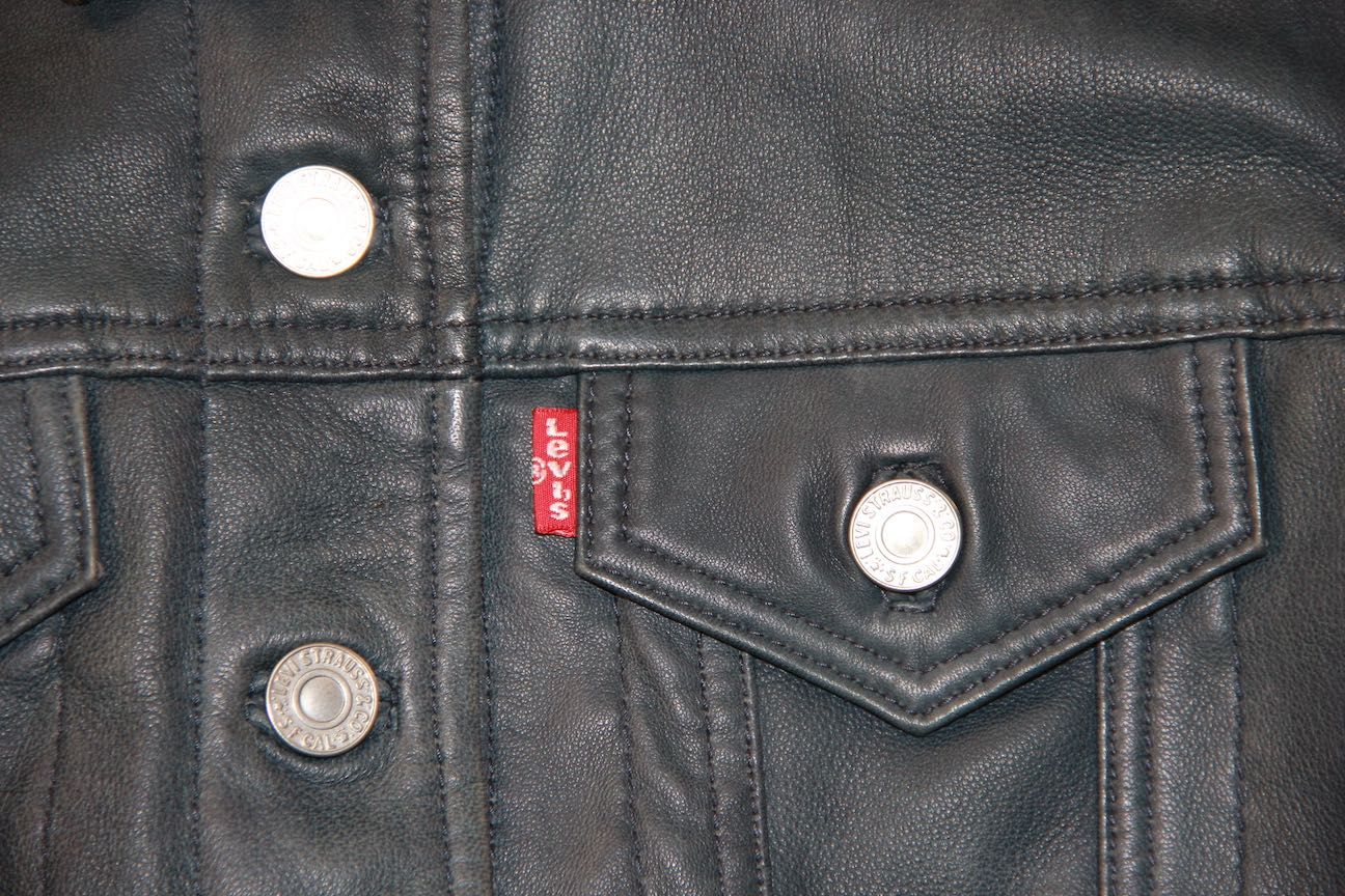 levis levi's kurtka skóra damska granatowa czarna jeans xs s 34 36